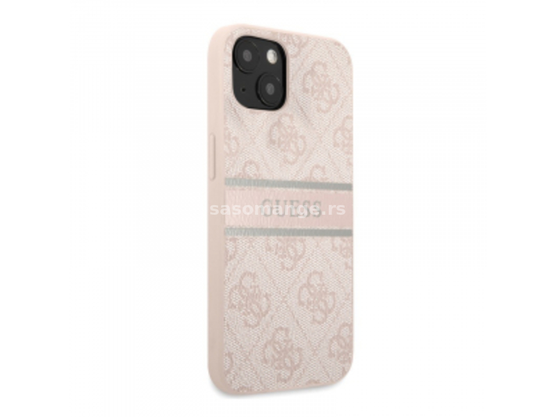 3G Guess Stripe (GUHCP13M4GDPI) roze zaštitna maska za iPhone 13 6.1