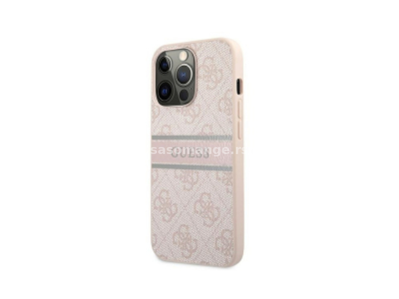 3G Guess Stripe (GUHCP13X4GDPI) roze zaštitna maska za iPhone 13 Pro Max 6.1