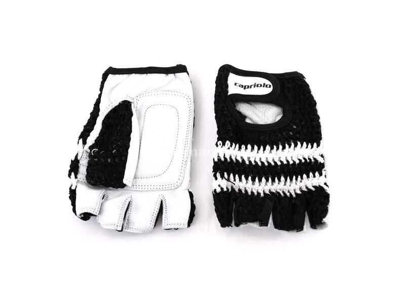 Sportske rukavice CAPRIOLO - retro crochet dizajn L crne