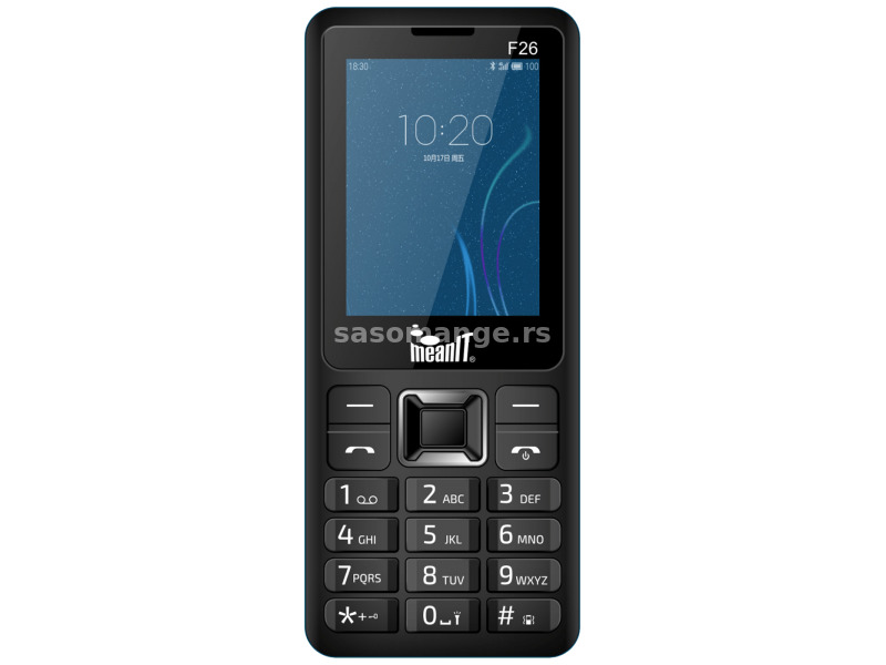 Meanit Mobilni telefon, 2.4 ekran, Dual SIM, BT, FM radio, crna F26 Black