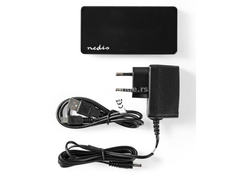 UHUBU2730BK USB 2.0 7-port hub + AD/DC adapter