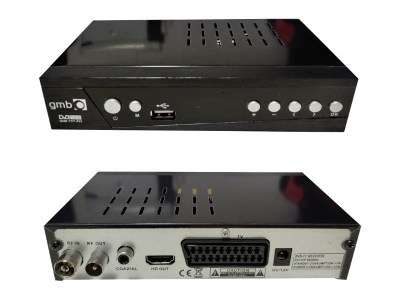 GMB-TDT-033 ** DVB-T2/C SET TOP BOX USB/HDMI/Scart/RF-out, PVR, Full HD,H264, hdmi-kabl (1319)