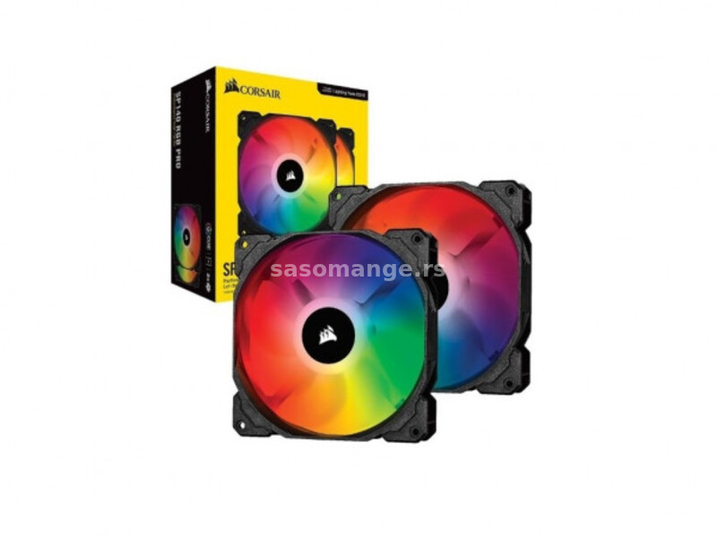 Corsair SP140 Case acc Fan 14cm RGB PRO 2pcs LED air flow, Dual Pack with Lighting Node Core