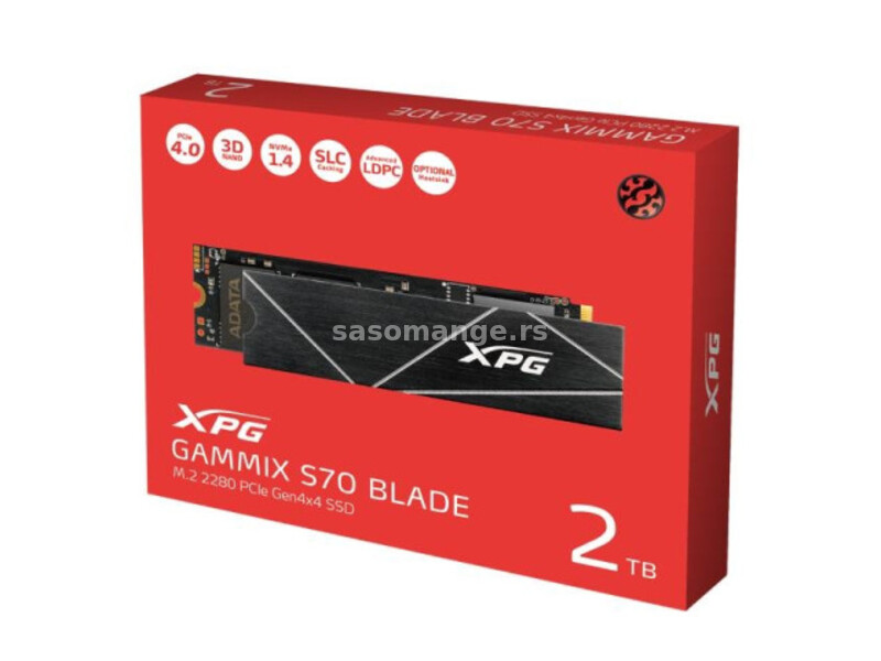 A-DATA 2TB M.2 PCIe Gen4x4 XPG GAMMIX S70 BLADE AGAMMIXS70B-2T-CS SSD