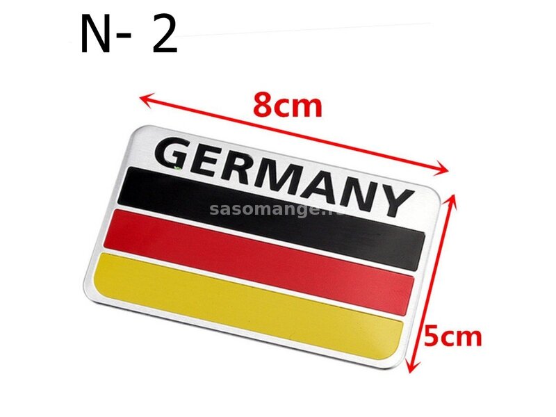 Germany aluminijumski stiker br N2