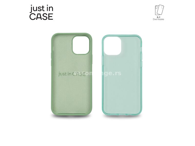 JUST IN CASE 2u1 Extra case MIX paket zeleni za iPhone 12