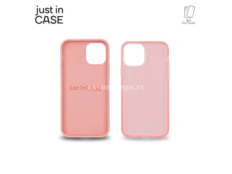 JUST IN CASE 2u1 Extra case MIX paket pink za iPhone 12