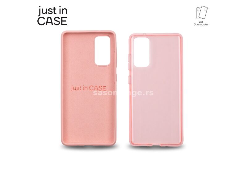 JUST IN CASE Maska 2u1 Extra case MIX za Samsung S20FE/ roze