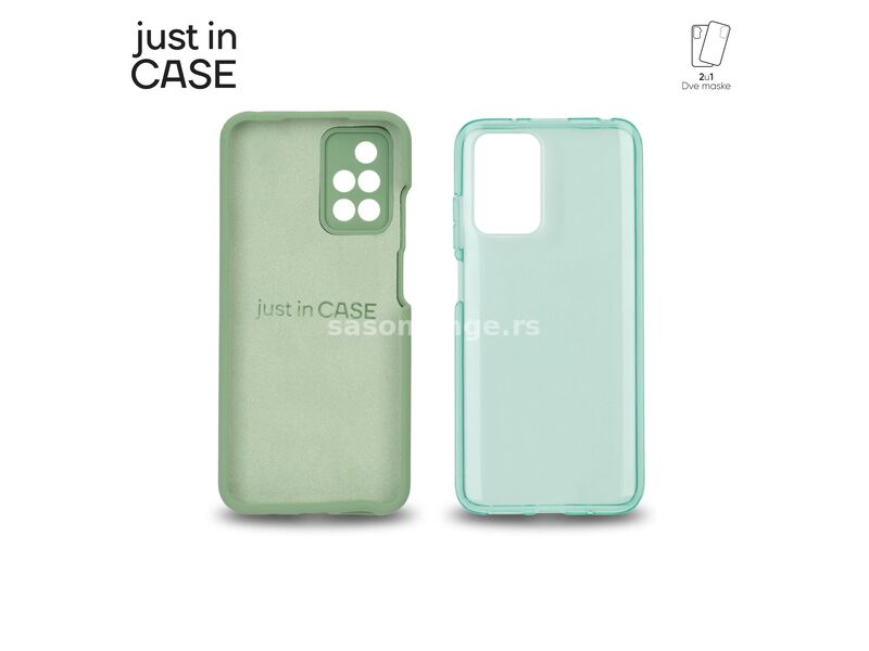 JUST IN CASE Maska 2u1 Extra case MIX za Redmi 10/ zelena