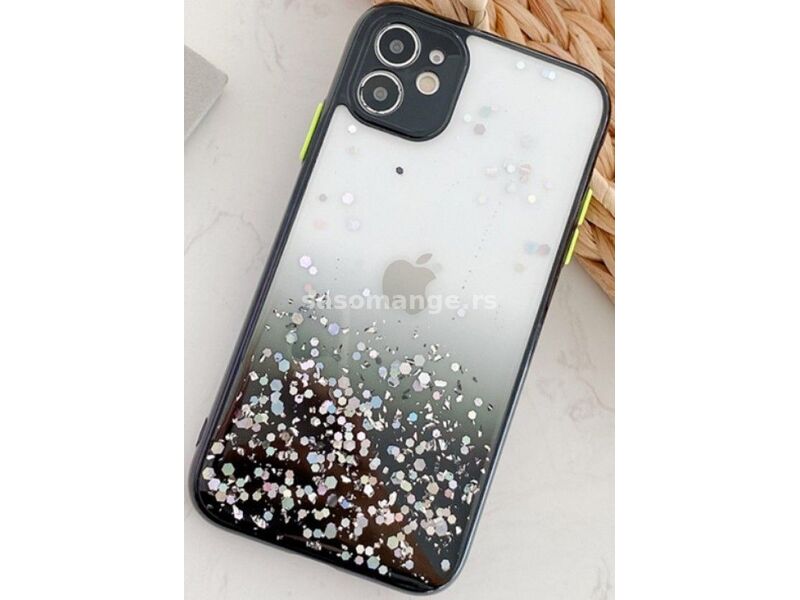 Futrola 3D Sparkling star silicone Black IPHONE MCTK6- XS Max