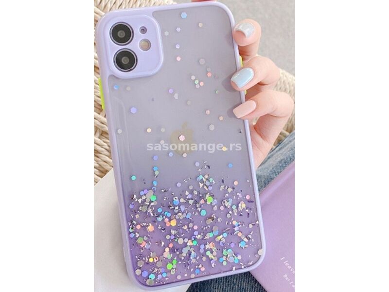 Futrola 3D Sparkling star silicone Purple IPHONE MCTK6- 7 Plus/8 Plus