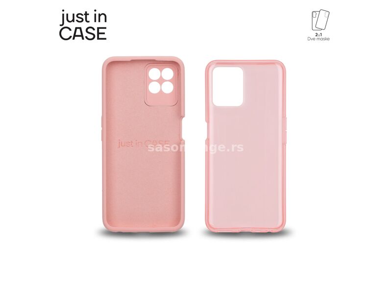 JUST IN CASE Maska 2u1 Extra case MIX za Realme 8i/ roze