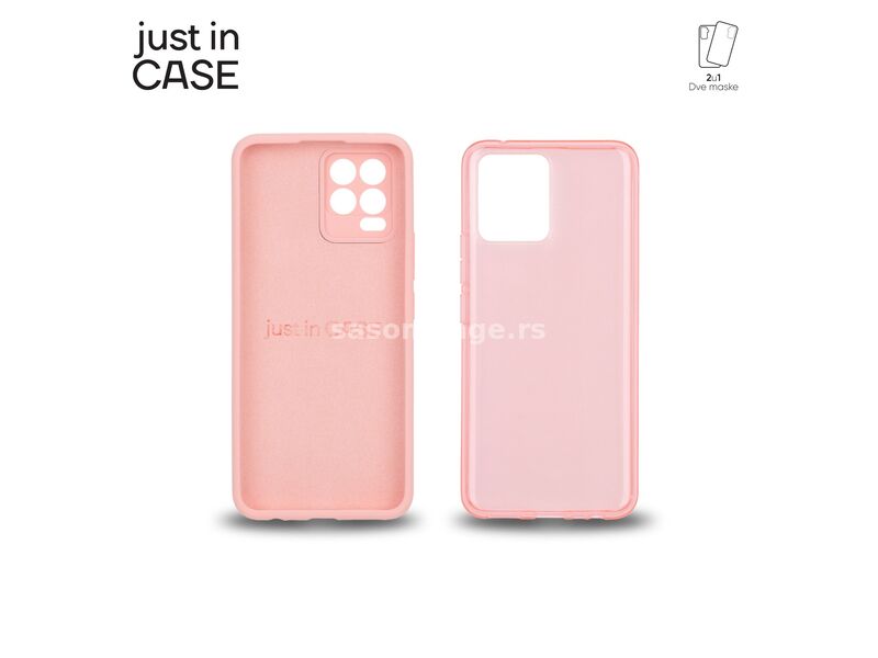 JUST IN CASE Maska 2u1 Extra case MIX za Realme 8/ roze