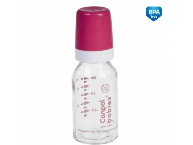 Canpol Klasična staklena bebi flašica 120 ml 42/102