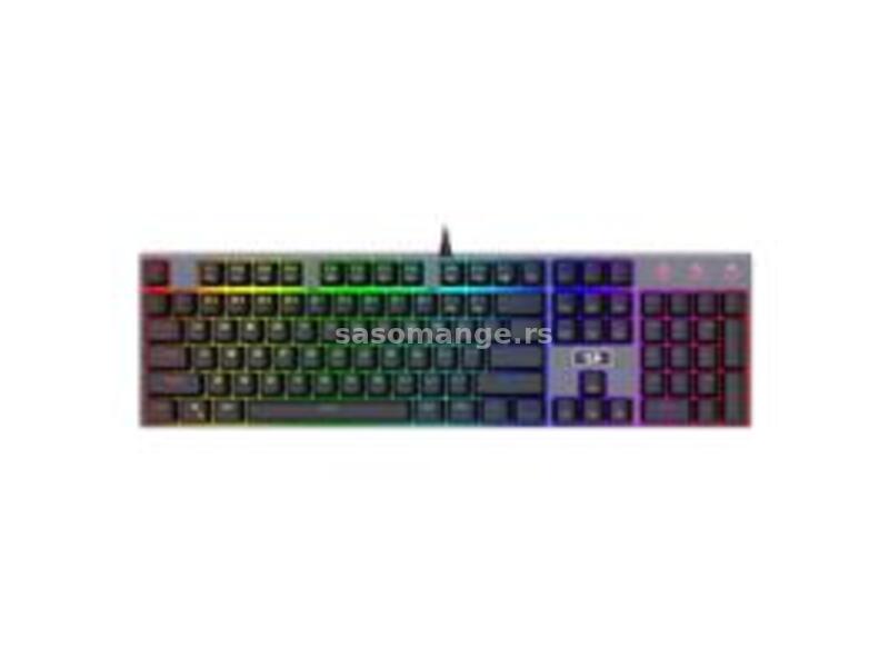 Devarajas K556RGB Mechanical Gaming Keyboard, Brown Switches - Black