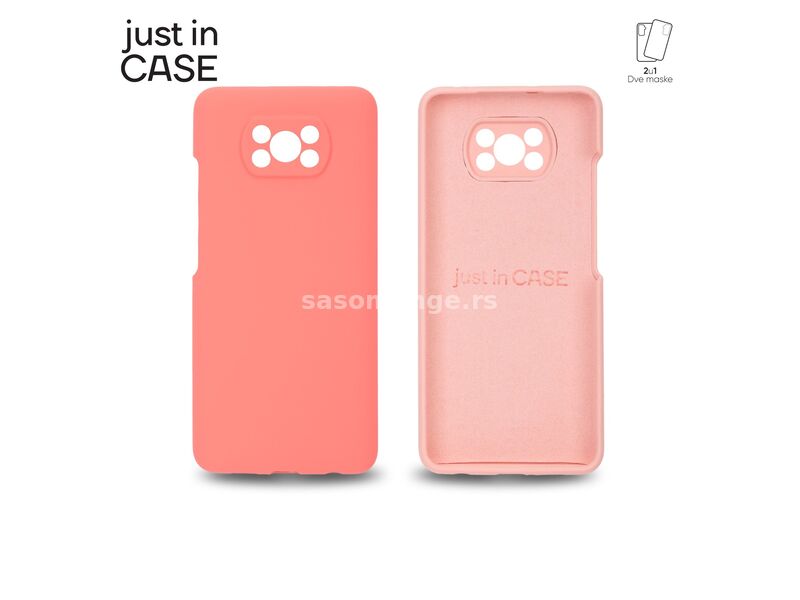 JUST IN CASE 2u1 Extra case MIX PLUS paket pink za Poco X3 Pro