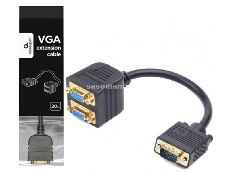 CC-VGAX2-20CM Gembird VGA splitter kabl 20cm