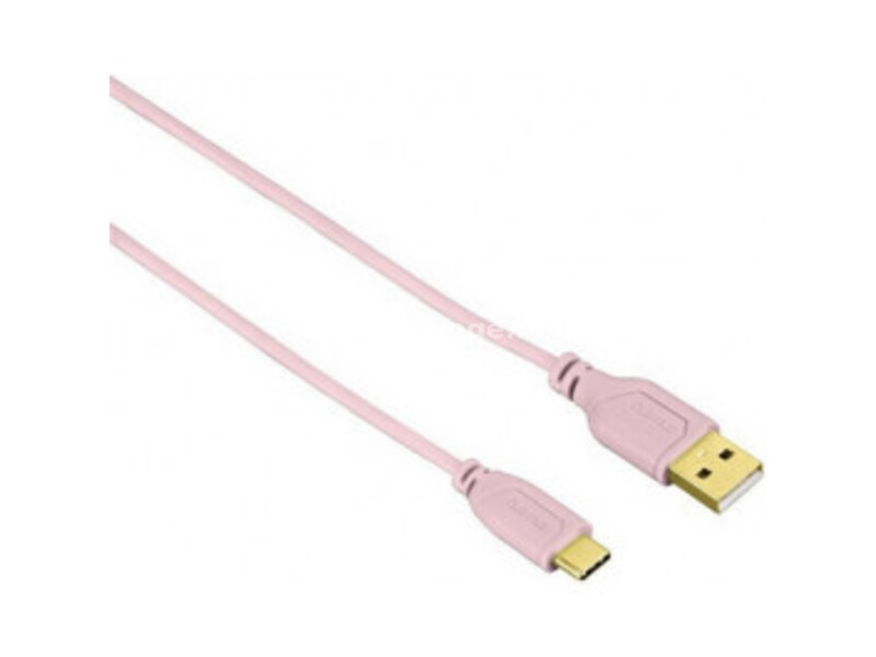 HAMA USB-C kabl fleksibilan bakar pozlata 0.75m roze 135787