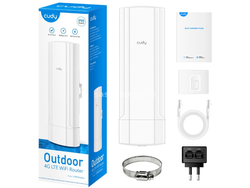 Cudy LT300 * Outdoor 4G LTE CPE N300 WiFi Router,6KV, DC or PoE (5799)