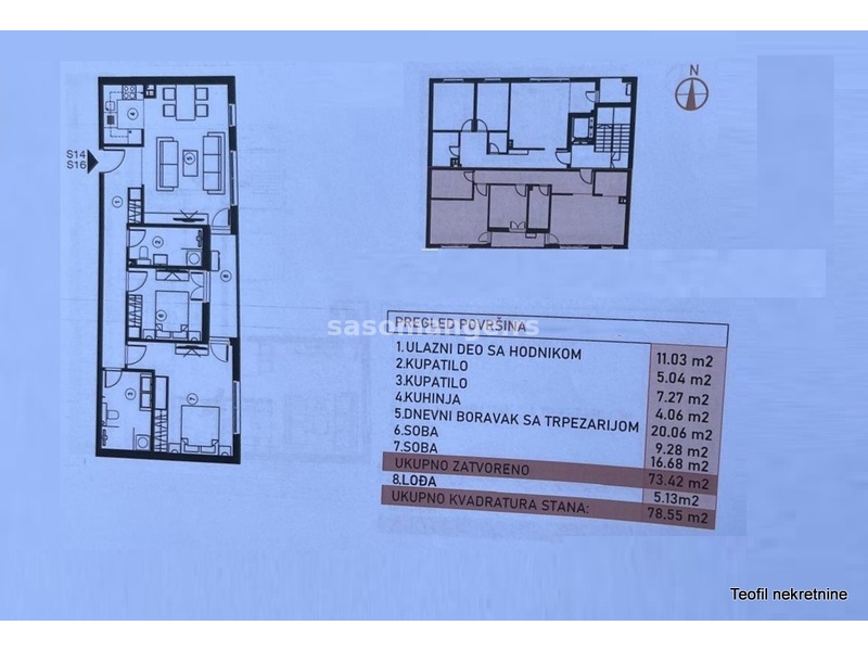 VRACAR ,CRVENI KRST ,79m2 , (L) ,259200e