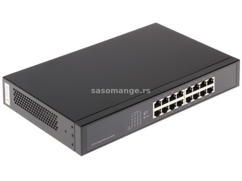 Dahua Switch PFS3016-16GT 16-Port 10/100/1000M Switch, 16x Gbit RJ45 port, rackmount (Alt. GS1016)