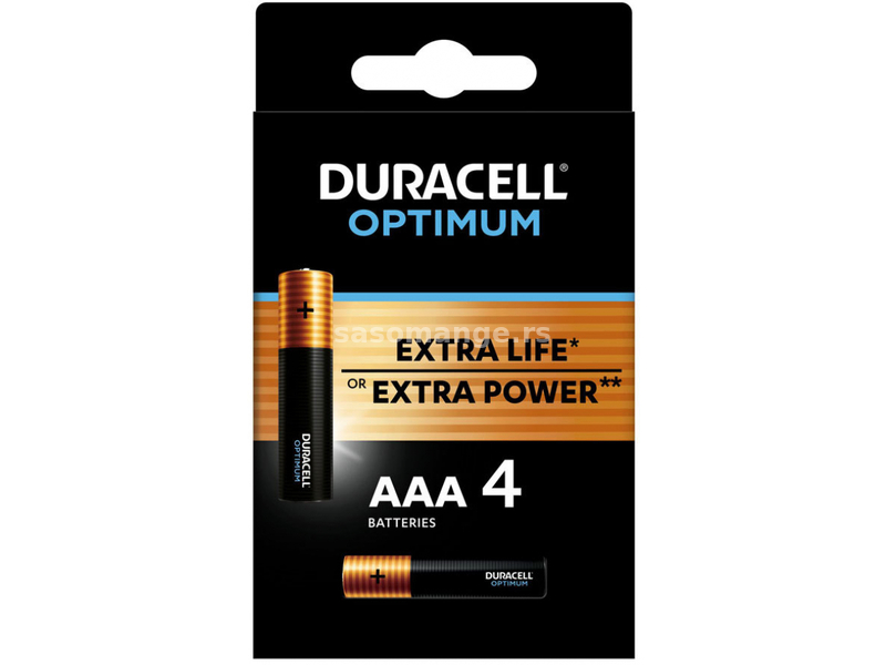 Duracell Baterija nepunjiva Optimum AAA 4kom.