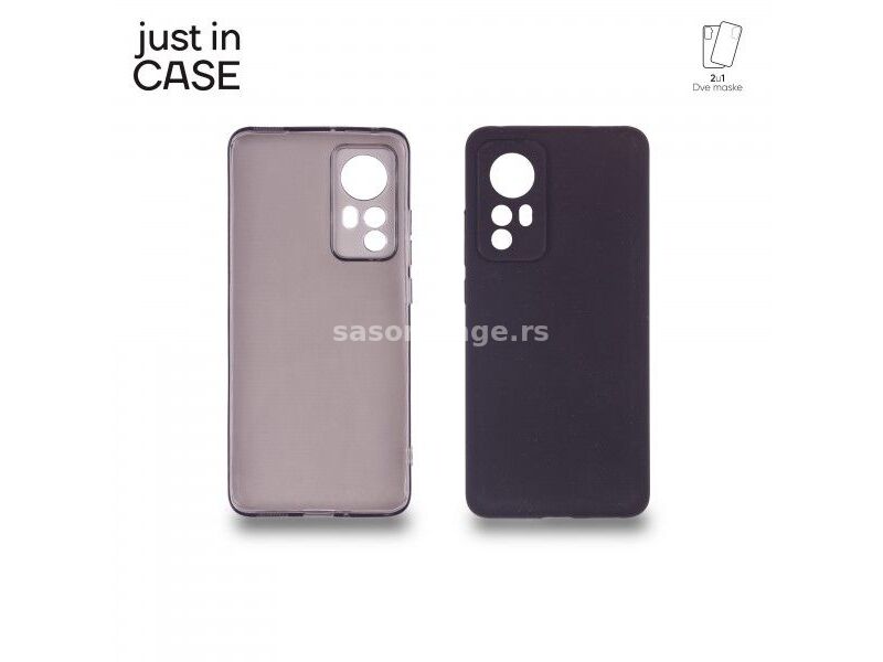 JUST IN CASE 2u1 Extra case MIX paket crni za Xiaomi 12