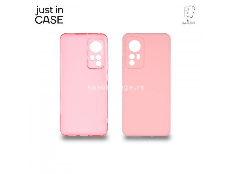 JUST IN CASE 2u1 Extra case MIX paket pink za Xiaomi 12