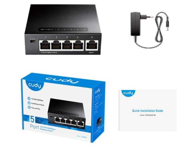 CUDY GS105 metalni GS105D 5-Port Gbit Desktop Switch