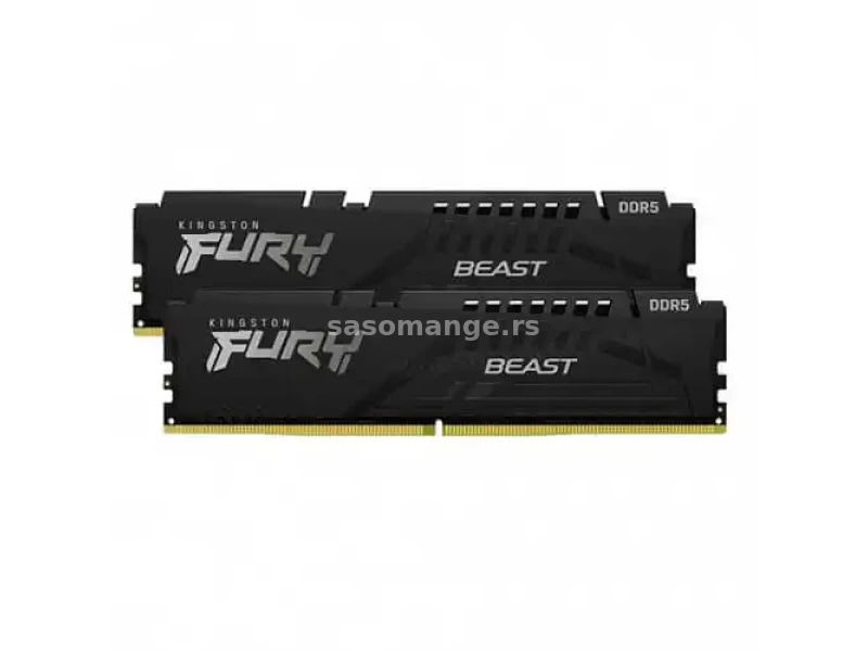 Memorija DDR5 64GB (2x32GB) 5600MTs Kingston Fury Beast KF556C40BBK2-64