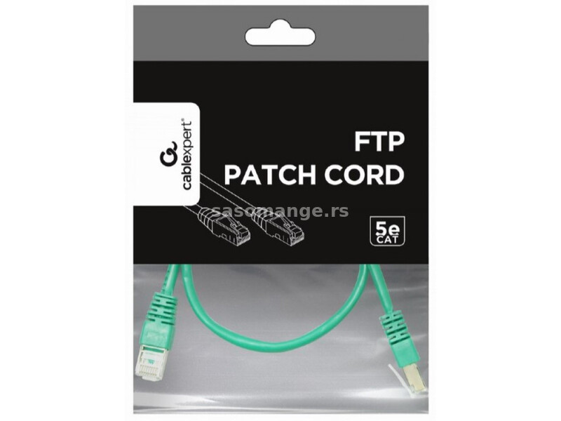 PP22-1M/G Gembird Mrezni kabl FTP Cat5e Patch cord, 1m green