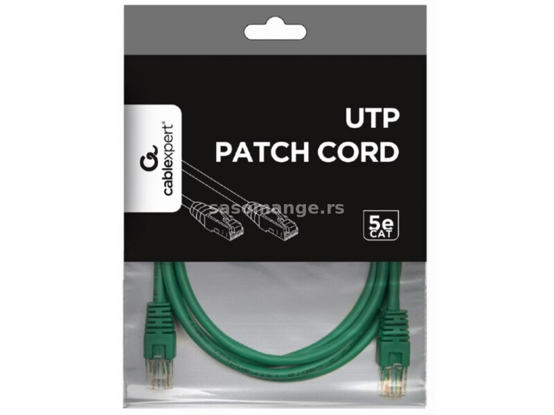 PP12-1.5M/G Gembird Mrezni kabl, CAT5e UTP Patch cord 1.5m green