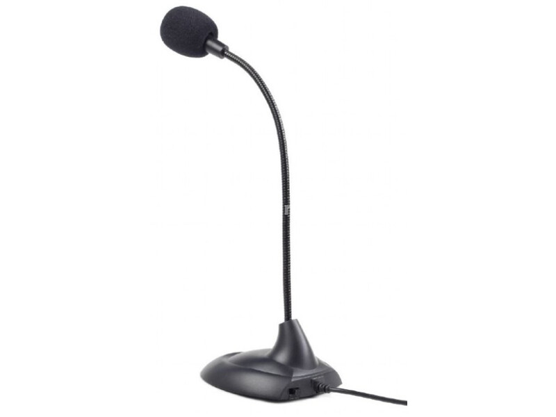 MIC-205 * Gembird Desktop mikrofon, savitljivo telo, black, 3.5mm sa prekidacem (249)