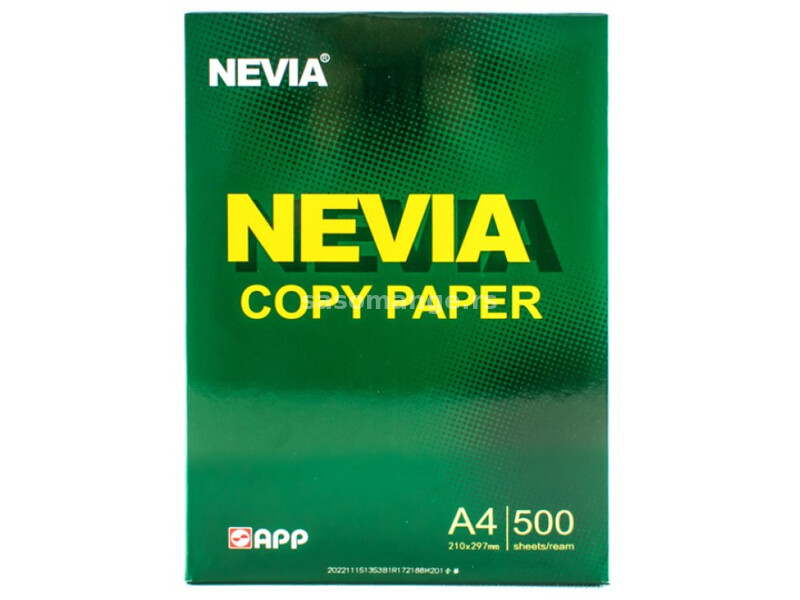 Papir Fotokopir A4/70g m2/500 Lista za laser, inkjet i fotokopir masine Ris papira NEVIA