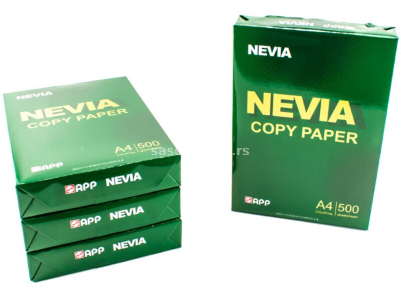 Papir Fotokopir A4/70g m2/500 Lista za laser, inkjet i fotokopir masine Ris papira NEVIA