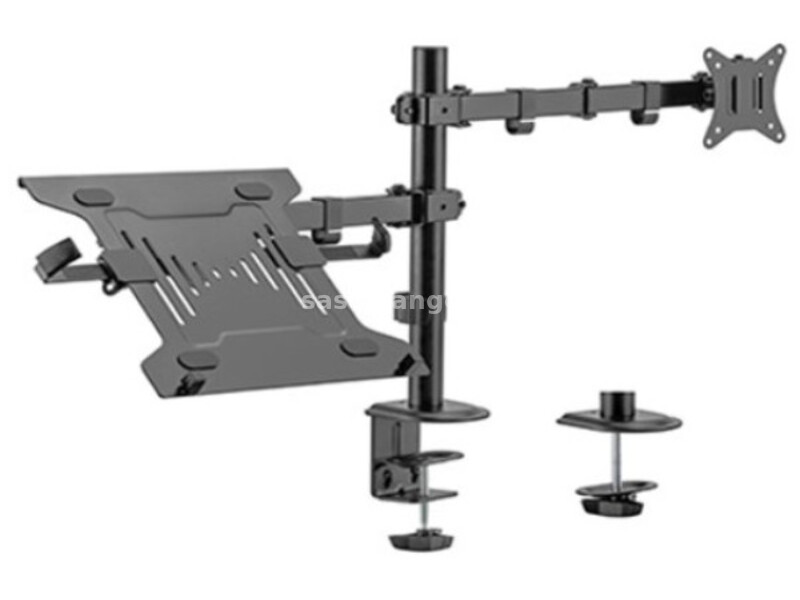 MA-DA-03 Gembird Podesivi stoni drzac za monitor tilt, 17-32 max.9kg + nosac za laptop