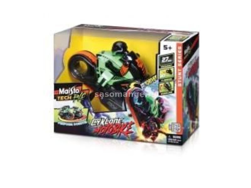 MAISTO vozilo R/C Cyklone Stunt Tracked Motorbike RC 82767GN