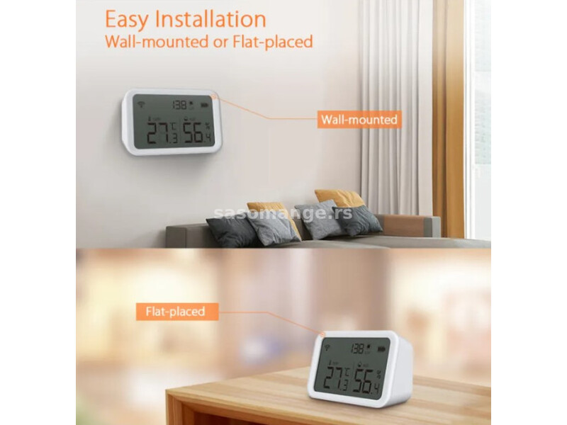 ZIGBEE-SMART-TEMPERATURE-HS05 Gembird Alexa Smart Zigbee temperature and humidity sensor wireless Lu