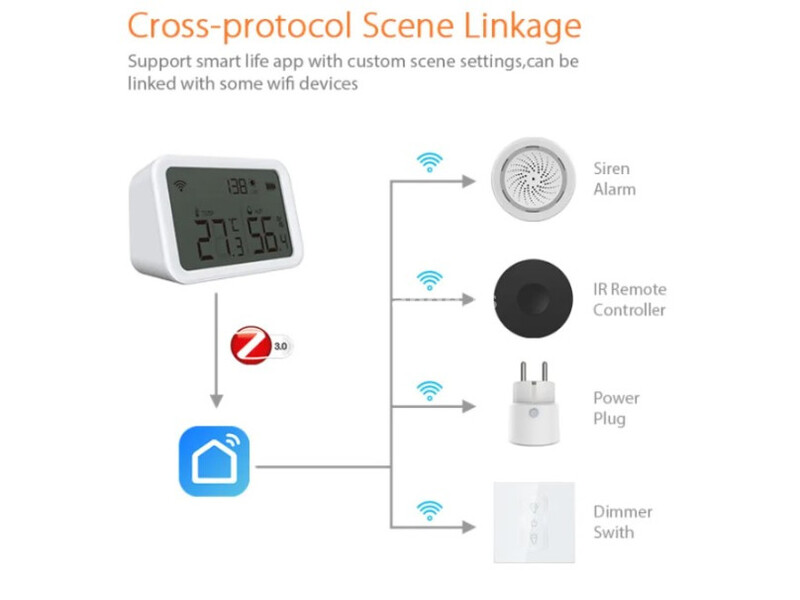 ZIGBEE-SMART-TEMPERATURE-HS05 Gembird Alexa Smart Zigbee temperature and humidity sensor wireless Lu