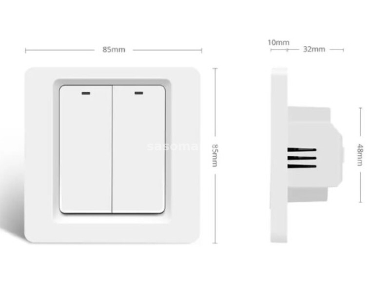 ZIGBEE-SWITCH-DS102 Gembird RSH Tuya WiFi EU Standard Smart Switch Push Button Interruptor Smart Hom