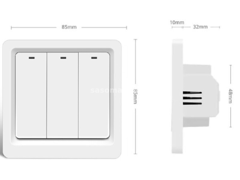 ZIGBEE-SWITCH-DS103 Gembird RSH Tuya WiFi EU Standard Smart Switch Push Button Interruptor Smart Hom