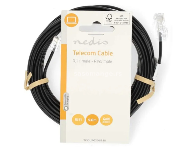 NEDIS TCGL90201B50 Nedis RJ11(telefonski) na RJ45(mrezni) 5m Flat