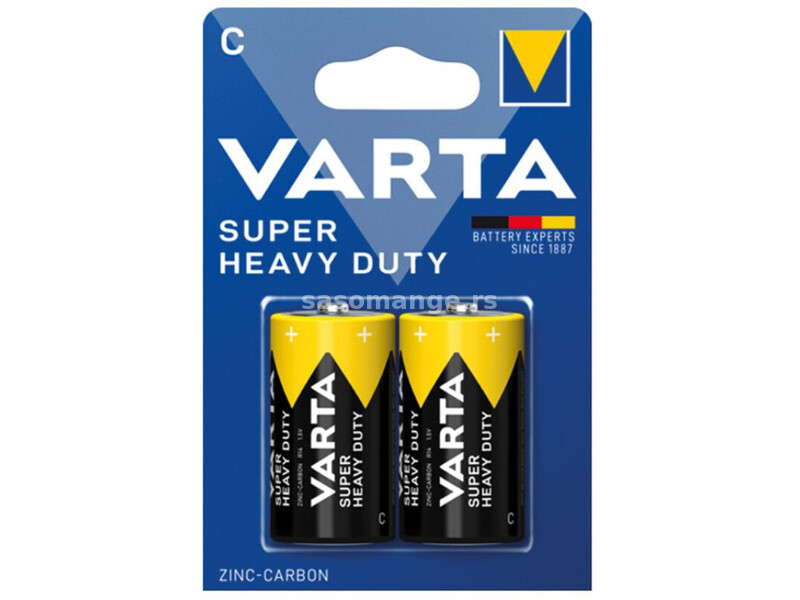 VARTA Superlife Tip C 1.5V R14P SUPER HEAVY DUTY, PAK2 CK, Cink-karbon baterije