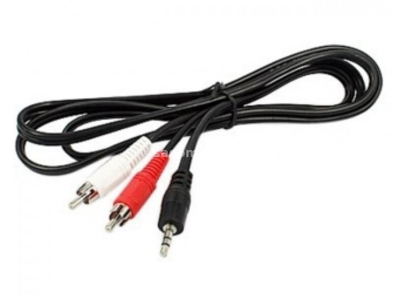 E-GREEN Kabl audio 3.5mm - 2xRCA 5m crni