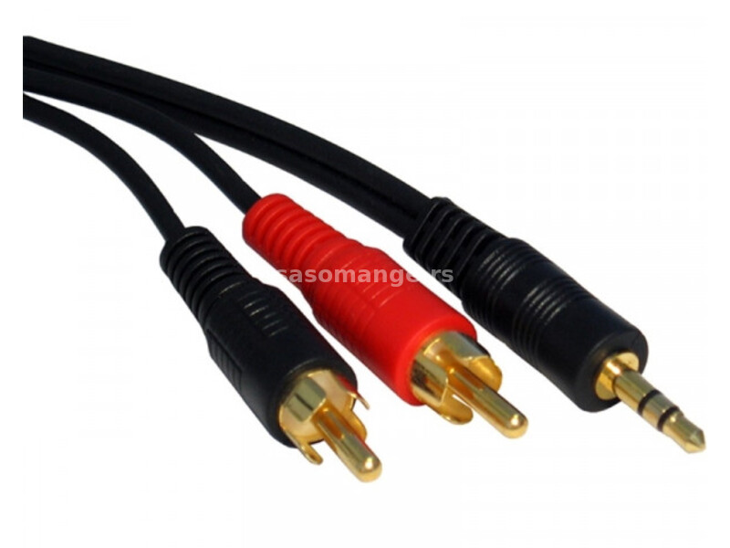 FAST ASIA Kabl audio 3.5mm - 2xRCA 1.5m crni