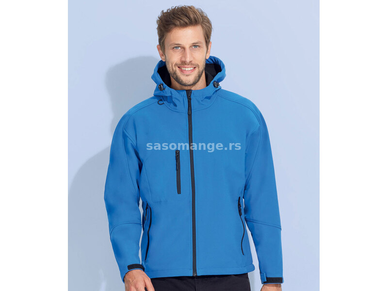 Sols Muška Softshell jakna sa kapuljačom Replay Blue veličina L 46602