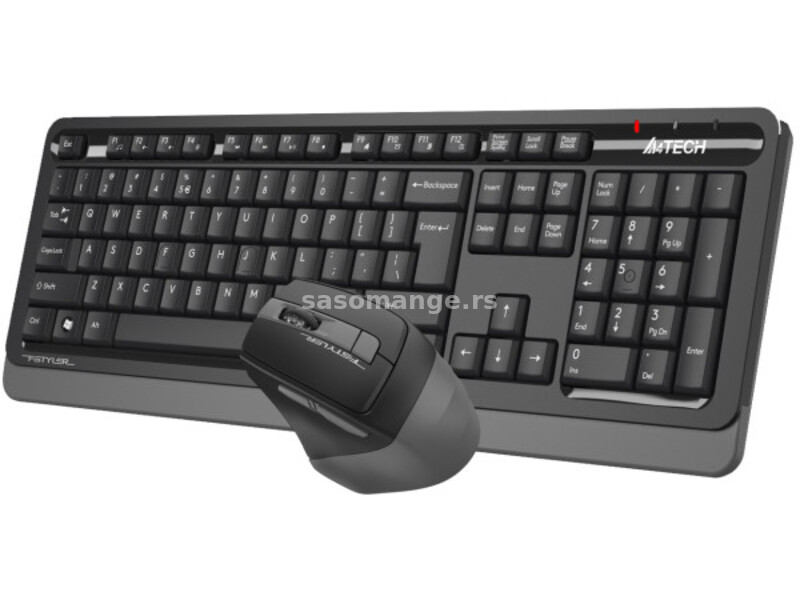 A4-FG1035 A4Tech Fstyler Bezicna tastatura YU-LAYOUT + bezicni mis USB, Grey