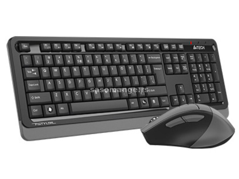 A4-FG1035 A4Tech Fstyler Bezicna tastatura YU-LAYOUT + bezicni mis USB, Grey