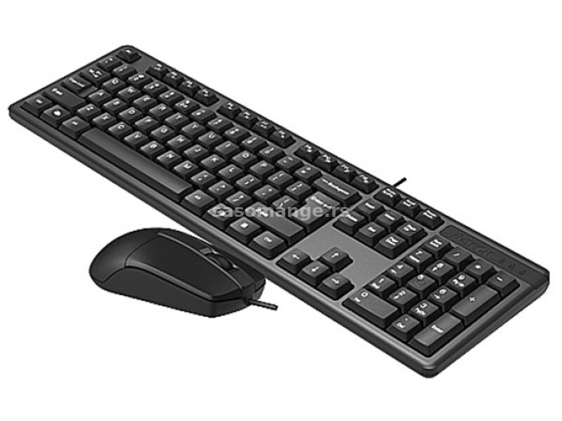 A4-KRS-3330 A4Tech tastatura YU-LAYOUT + mis USB, Grey