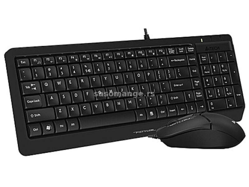 A4-F1512 A4Tech tastatura YU-LAYOUT + mis USB, Black